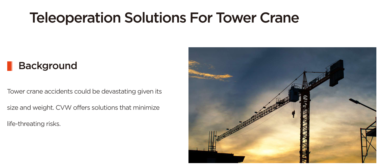 Teleoperation Solutions For Tower Crane